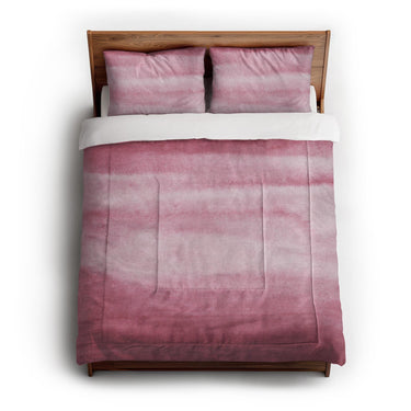 Jacinda Watercolor Pink Ombre in Full/Queen (88" x 88") Size