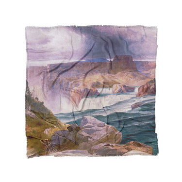 Shoshone Falls of the Great Idaho Snake River by Thomas Moran in Full/Queen (88" x 88") Size