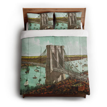 Brooklyn Bridge in Full/Queen (88" x 88") Size