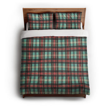 Ferguson Plaid Teal Red in Full/Queen (88" x 88") Size