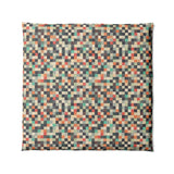 Pixel Mosaic Multicolor Earthtone in Full/Queen (88" x 88") Size