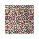 Pixel Mosaic Multicolor Midtone in Full/Queen (88" x 88") Size