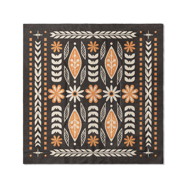 Topanga Black & Yellow in Full/Queen (88" x 88") Size