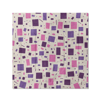 Geometric Confetti Purple & Pink in Full/Queen (88" x 88") Size