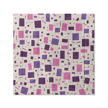 Geometric Confetti Purple & Pink in Full/Queen (88" x 88") Size