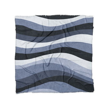 Sinuous Navy Monochrome in Full/Queen (88" x 88") Size