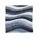 Sinuous Navy Monochrome in Full/Queen (88" x 88") Size
