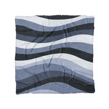 Sinuous Navy Monochrome in Full/Queen (88" x 88") Size