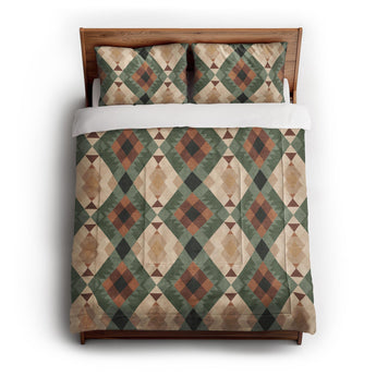 Spokane Sage Green & Taupe in Full/Queen (88" x 88") Size