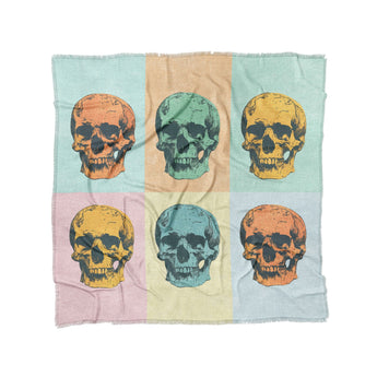 Pop Art Skulls in Full/Queen (88" x 88") Size