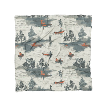 Gone Fishing in Full/Queen (88" x 88") Size