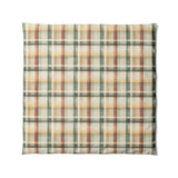 Madras Plaid Taupe Green in Full/Queen (88" x 88") Size