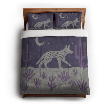 Desert Coyote Eggplant & Dusty Purple in Full/Queen (88" x 88") Size