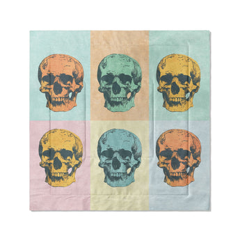 Pop Art Skulls in Full/Queen (88" x 88") Size