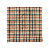 Brenton Plaid Taupe Teal in Full/Queen (88" x 88") Size