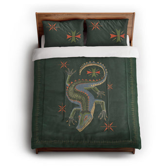 Hungry Alligator Green in Full/Queen (88" x 88") Size