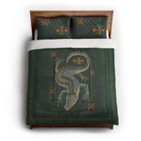 Hungry Alligator Green in Full/Queen (88" x 88") Size