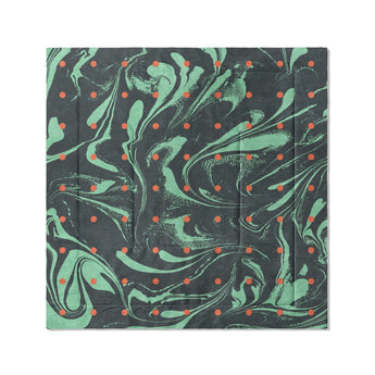 Acid Burn Teal & Orange in Full/Queen (88" x 88") Size