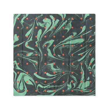 Acid Burn Teal & Orange in Full/Queen (88" x 88") Size