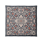 Annette Navy & Orange in Full/Queen (88" x 88") Size