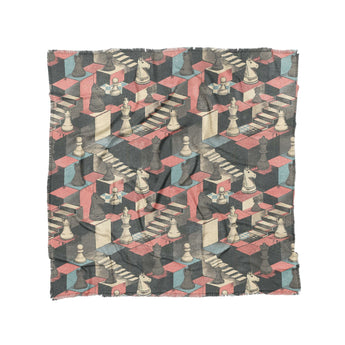 Harmon Surreal Check Blue & Pink in Full/Queen (88" x 88") Size