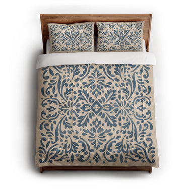 Floranna Ivory & Blue in Full/Queen (88" x 88") Size
