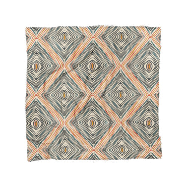 Boden Orange & Blue in Full/Queen (88" x 88") Size