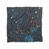 Jacob Navy & Orange in Full/Queen (88" x 88") Size