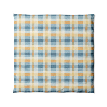 Monroe Plaid Blue & Yellow in Full/Queen (88" x 88") Size