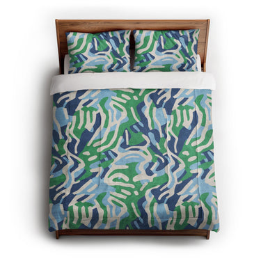 Leonardo Blue Green in Full/Queen (88" x 88") Size