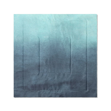 Kieran Watercolor Teal Ombre in Full/Queen (88" x 88") Size
