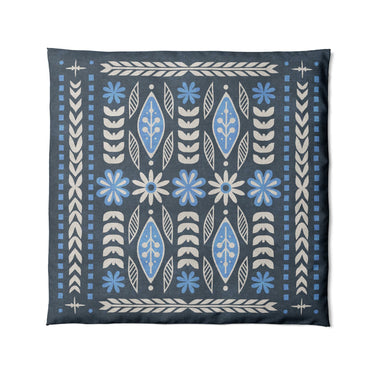 Topanga Navy & Columbia in Full/Queen (88" x 88") Size