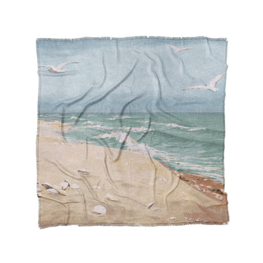 On the Beach by Fidelia Bridges in Full/Queen (88" x 88") Size