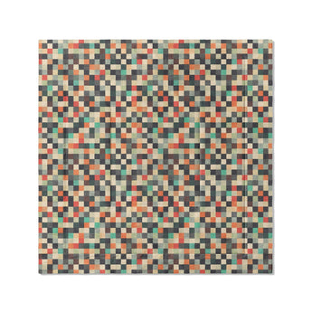 Pixel Mosaic Multicolor Earthtone in Full/Queen (88" x 88") Size