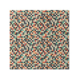 Pixel Mosaic Multicolor Earthtone in Full/Queen (88" x 88") Size