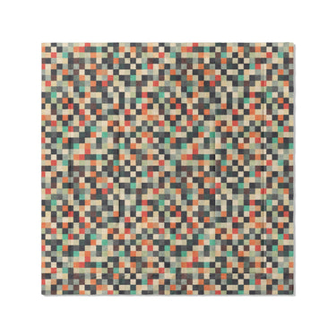 Pixel Mosaic Multicolor Earthtone in Full/Queen (88" x 88") Size