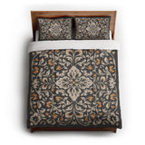 Annette Vintage Black & Yellow in Full/Queen (88" x 88") Size
