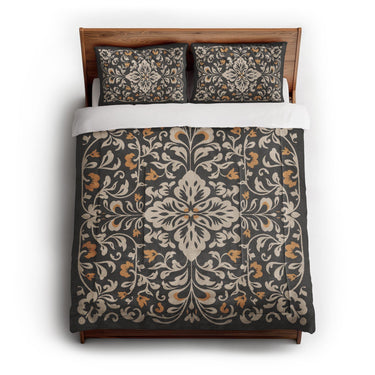 Annette Vintage Black & Yellow in Full/Queen (88" x 88") Size