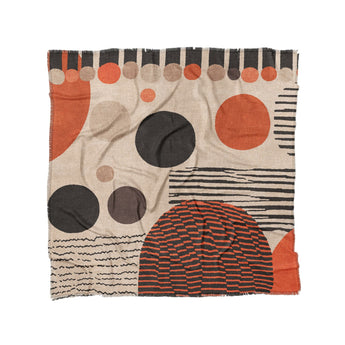 Charl Orange & Taupe in Full/Queen (88" x 88") Size