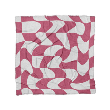 Twyla Checkered Fuchsia in Full/Queen (88" x 88") Size