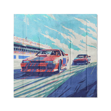 8 Bit Stock Cars in Full/Queen (88" x 88") Size