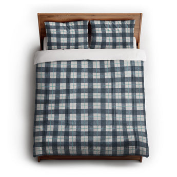 Wallace Plaid Blue & Teal in Full/Queen (88" x 88") Size
