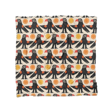 Tribal Birds Ivory in Full/Queen (88" x 88") Size
