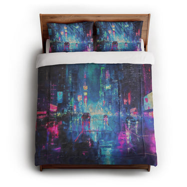 Dystopia Cityscape in Full/Queen (88" x 88") Size