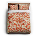Floranna Ivory & Orange in Full/Queen (88" x 88") Size