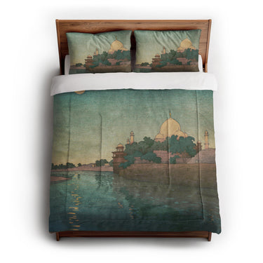 Taj Mahal Twilight by Charles Bartlett in Full/Queen (88" x 88") Size