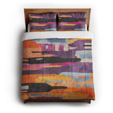 Raheem Orange & Purple in Full/Queen (88" x 88") Size