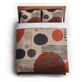 Charl Orange & Taupe in Full/Queen (88" x 88") Size