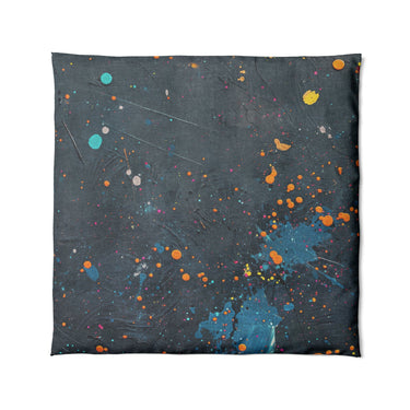Jacob Navy & Orange in Full/Queen (88" x 88") Size