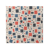 Geometric Confetti Blue & Red in Full/Queen (88" x 88") Size